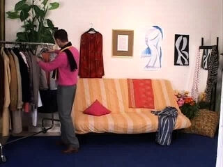 Old man and hot brunette bathroom hardcore