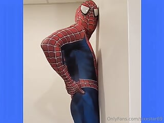 Costume play Gloryhole Spiderman's thick pipe and thick jizz shot Spidey's Adventures scene 2 Spidey meetings a nemesis Gloryhole