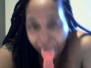 BBW Solo Female Plays with Dildo - Nasty Deep Throat