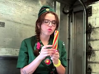 Horny scout girl fucked by the black ice cream vendor