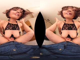 Big cock brunette MILF sucks a big cock POV