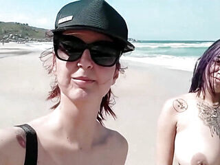 She Sucks My Cock in Public on the Beach