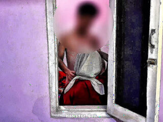 Almost Caught By Neighbor! MILF Hijab Blowjob In Window