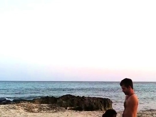 Sexy Couple's Public Beach Adventure