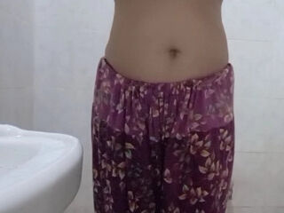 Buxom teenager Gets Peeked on in douche & commence wanking in Bathroom!