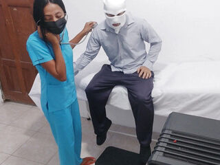 Nurse porn!! They seduce a patient to fuck in the hospital.