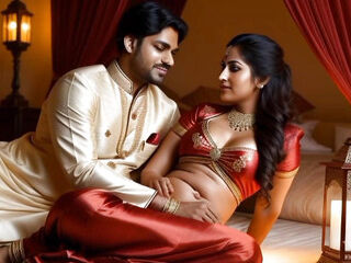 Beautiful Indian girl with big boy