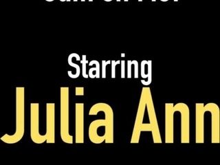 Damn! Cougar Julia Ann gullet smashes penis & Gets facial cumshot!