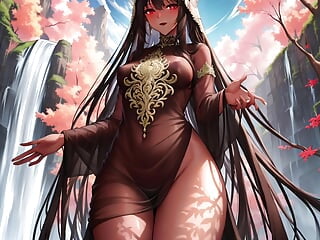 Softcore anime porn Anime softcore pics anime porn black-haired nude flashing figure