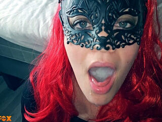 Cosplay and a lot of cum - Milf Swallows a huge load of cum - Millie Fox