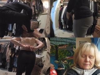 Enticing Grandma's booty On covert web cam