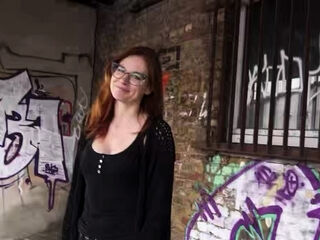 GERMAN SCOUT - Glasses Ginger Redheadh MILF Mona Einhorny