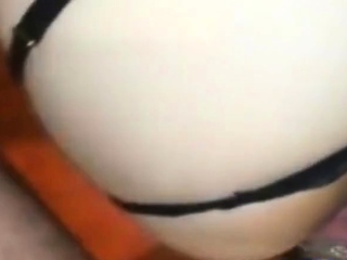 Amateur GF in Thong Doggy-Style Cumshot