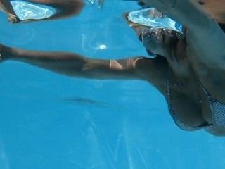 'Watch her swim nude underwater in the pool'