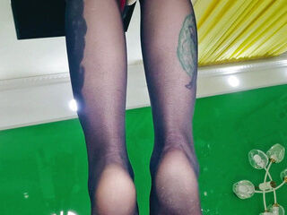 Nylon stocking fetish, foot fetish. This is what my slave sees in the session. Watch, worship and jerk off