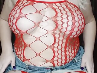 Bodacious assets, showcasing cooch, splendid Fishnet