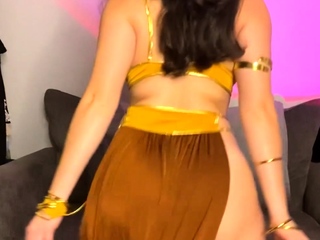 Amateur striptease and Solo masturbation