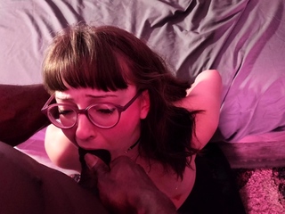 Pink labia close up of naive brunette