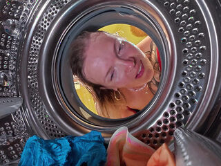 Anal Pounding with My Head in the Washing Machine!!