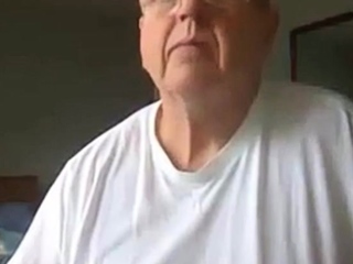 Mature Daddy Strokes His Big Cock on Webcam