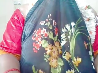 Telugu Blue Saree Aunty Open Bigboobs throating perky puffies throating sloppy chatting Telugu Audio