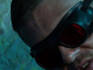 Busty curly brunette with big boobs fucks on couch