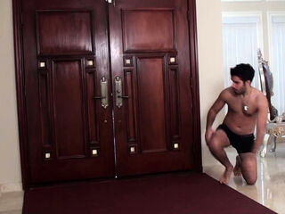 Close up with blonde hottie blowing a large dick