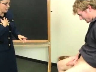 Young guy Jimmy gets a handjob and blowjob from Stacie