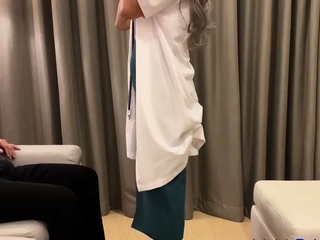 Cosplay Doctor Gives Handjob and Blowjob to Patient