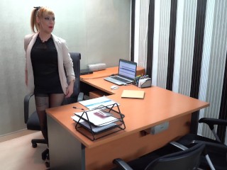 'Perla Rubia And Her assistant Cris Angelo Office boink BE-PORN REAL ejaculation NYLON internal ejaculation Short'