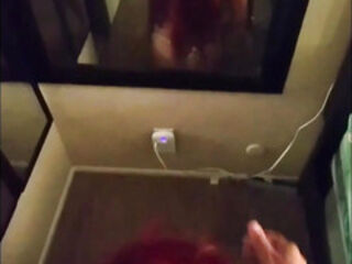 Redhead tinder slut gets facial and swallows