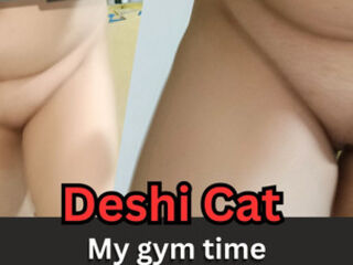 Horny stepsister walking nude in gym, pervert stepfather filming her move