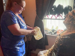 Sploshing and humiliation custom.