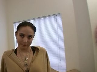Suck off while audition a small darkhaired honey fledgling intercourse honey